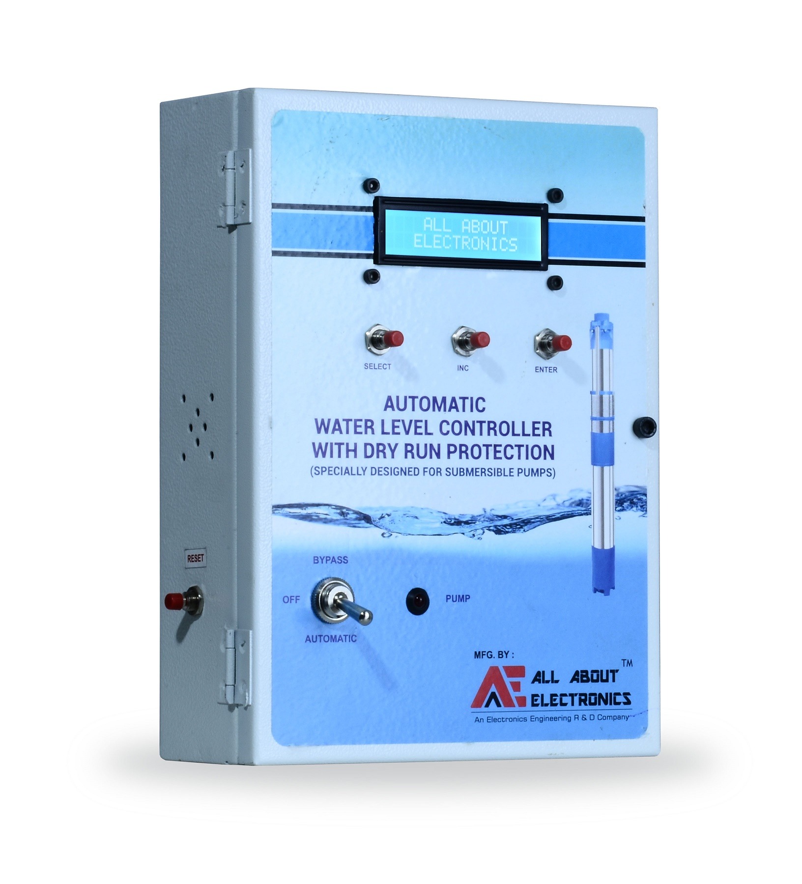 DRWLC-03 3-Phase Automatic Water Level Controller With Dry Run Protection